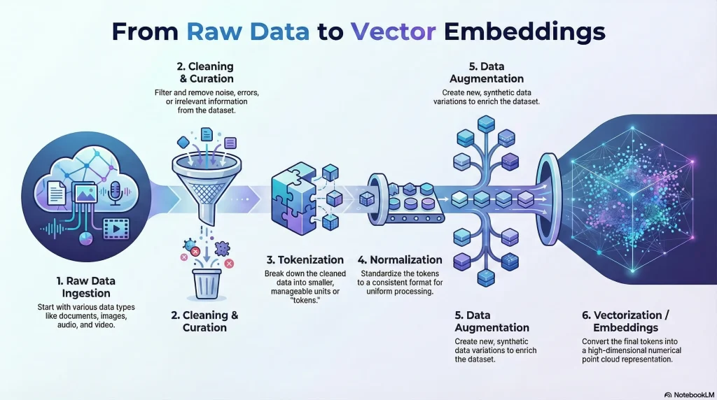 raw data to vectorization