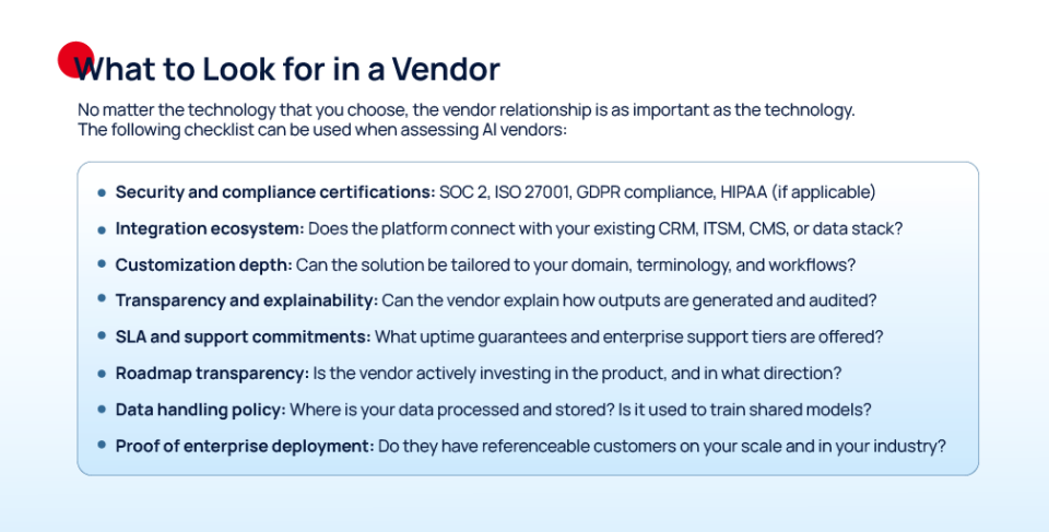 What to Look for in a Vendor conv vs gen